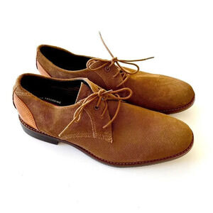Rockport Men’s Loafer‎ Size 8.5 Perforated Leather Oxford Brown Dress Shoe
